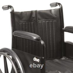 Drive Steel Folding Portable Transport Chair Transit Wheelchair Mobility Aid