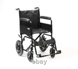 Drive Steel Folding Strong Transport Chair Transit Wheelchair Mobility Aid