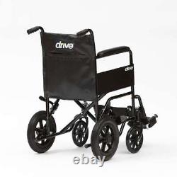 Drive Steel Folding Strong Transport Chair Transit Wheelchair Mobility Aid