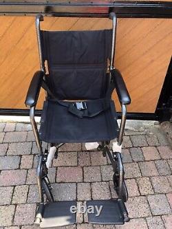 Drive Wheelchair TR39E Steel Travel Chair Folding Transit Wheelchair