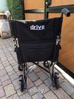 Drive Wheelchair TR39E Steel Travel Chair Folding Transit Wheelchair
