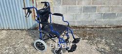 EliteCare Lightweight Folding Wheelchair with Handbrakes & travel bag
