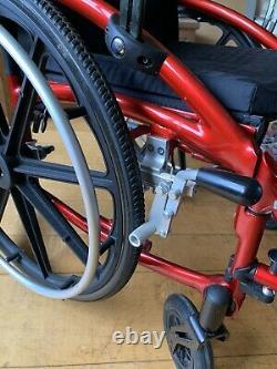 Enigma Spirit Lightweight Aluminium Folding Self Propelled Wheelchair Red. Used