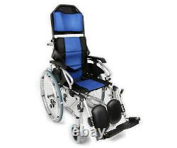 Esteem Deluxe Reclining Lightweight Wheelchair with Attendant Brakes