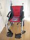 Excel G Logic Lightweight Folding Transit Mobility Red Wheelchair + Books Tools