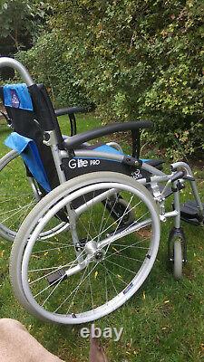 Excel G-lite PRO Lightweight Transit Wheelchair 20 Seat Blue/Black