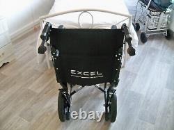 Excel Lightweight Transit Folding Travel Wheelchair Portable Brakes