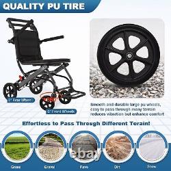 Featherweight Wheelchair with Hand Brake with Telescope Handle Free Carring Bag