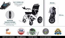 Fold and Travel Lightweight Electric Power Wheelchair Mobility Aid Automated