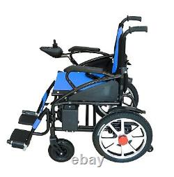 Foldable Electric Wheelchair Lightweight Heavy Duty Durable Powerchair BLUE