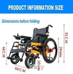 Foldable Portable Lightweight Electric Power Wheelchair Mobility Aid Motorized