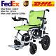 Folding Lightweight Electric Wheelchair, Mobility Aid Motorized For Elderly