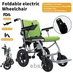 Folding Lightweight Electric Wheelchair, Mobility Aid Motorized for Elderly