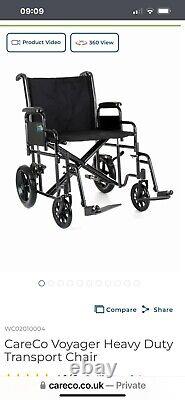 Folding wheelchair used. Heavy Duty