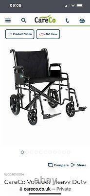 Folding wheelchair used. Heavy Duty