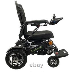 Heavy Duty Electric Wheelchair Folding Aluminium Powerchair 2x battery Carbon UK