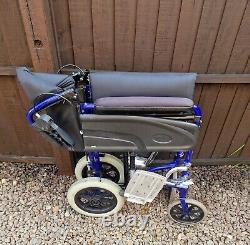 Invacare Alu Lite Folding Transit Mobility Wheelchair With Brakes 15 Inch Seat