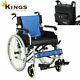 Kings Elite Wheelchair Foldable Lightweight Self Propelled Transit Mobility Aid
