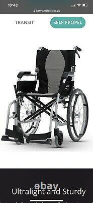 Karma Ergo Lite 2 Self Propelled Ultra Lightweight Wheelchair NEW OTHER