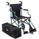 Kosmocare Tranz-air Ultra Light Weight Adjustable Transport Wheelchair With Bag