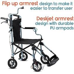 KosmoCare Tranz-Air Ultra Light Weight Adjustable Transport Wheelchair WITH BAG
