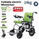 Lightweight Electric Wheelchair Easy-instant Folding, 14kg, 3.7mph 12.4 Miles