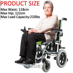 Lightweight Electric Wheelchair Easy-Instant Folding, 14kg, 3.7mph 12.4 miles