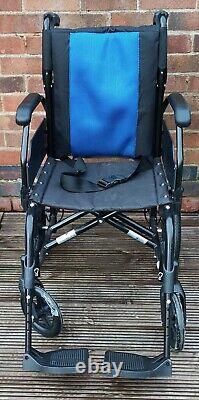 Lightweight Foldable Manual Wheelchair 17 Inch Seat & Cushion. New Un-Used