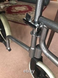 Lightweight Folding Roma 1235 Transit Wheelchair Metallic Grey Frame