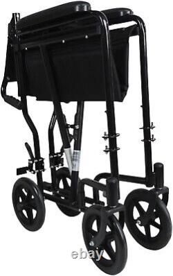 Lightweight Folding Travel Compact Aluminium Transit Wheelchair 5 Colours