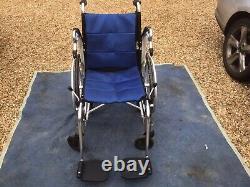 Lightweight Folding Wheelchair Quick Release Reear Wheels. Ideal Transport Chair