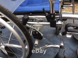 Lightweight Folding Wheelchair Quick Release Reear Wheels. Ideal Transport Chair