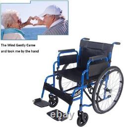Lightweight Folding Wheelchair, Self Propelled Portable Wheelchair with Running