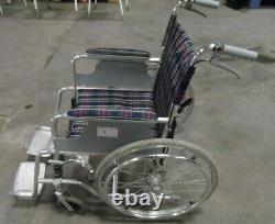 Lightweight Folding Wheelchair With Folding Back & Foot Supports
