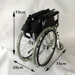 Lightweight Luxury ALUMINIUM Folding Wheelchair, Self-Propelled Chair