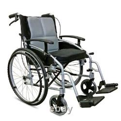 Lightweight Self Propelled Wheelchair Attendant Brakes Padded Seat & Back