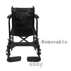 Lightweight Transit Folding Travel Wheelchair Portable Brakes Comfortable Carry