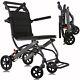 Lightweight Transport Wheelchair Folding Aluminium Travel Chair, Mobility Aids