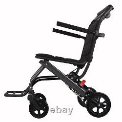 Lightweight Transport Wheelchair Folding Aluminium Travel Chair, Mobility Aids