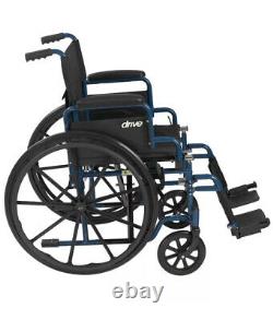 Lightweight Wheelchairs Foldable Flip Back Removable Arms 18 Seat Wheel Locks