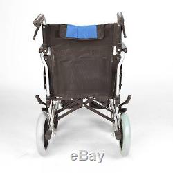 Lightweight deluxe narrow 16 seat folding transit travel wheelchair ECTR02-16