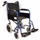 Lightweight Folding Transit Aluminium Travel Wheelchair With Handbrakes Ectr01