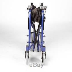 Lightweight folding Transit aluminium travel wheelchair with handbrakes ECTR01
