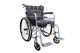 Lightweight Folding Deluxe Travel Wheelchair, With Handbrakes, Bedpan-seat, Tartan