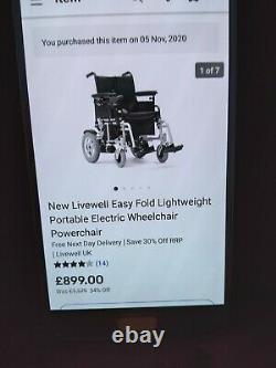 Lightweight folding electric wheelchair/powerchair used