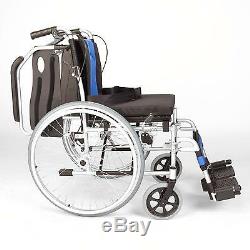 Lightweight folding self propel wheelchair with hand brakes & 20 wide seat