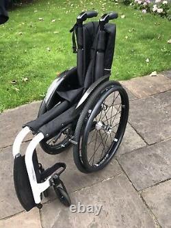 Lightweight folding self propelled wheelchair. Seat width 17 Inch
