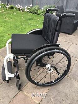 Lightweight folding self propelled wheelchair. Seat width 17 Inch