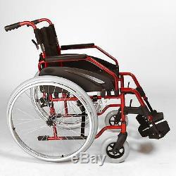 Lightweight folding self propelled wheelchair with quick release wheels ECSP03