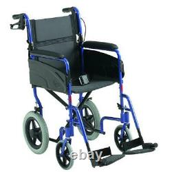 Lightweight folding transit wheelchair Invacare Alulite 18 Folding